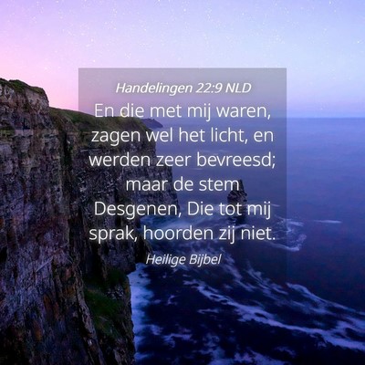 Picture 04 - Handelingen 22:9 NLD - En die met mij waren, zagen wel het licht, en - Bible Verse Picture