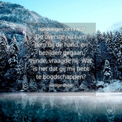Picture 04 - Handelingen 23:19 NLD - De overste nu nam hem bij de hand, en bezijden - Bible Verse Picture