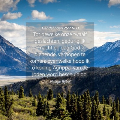 Picture 04 - Handelingen 26:7 NLD - Tot dewelke onze twaalf geslachten, geduriglijk - Bible Verse Picture