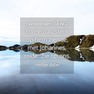 Picture 04 - Handelingen 3:4 NLD - En Petrus, sterk op hem ziende, met Johannes, - Bible Verse Picture