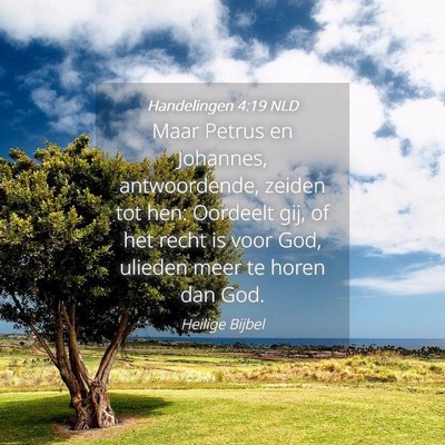 Picture 04 - Handelingen 4:19 NLD - Maar Petrus en Johannes, antwoordende, zeiden tot - Bible Verse Picture