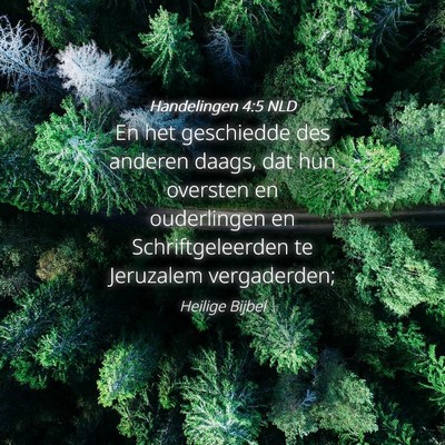 Picture 04 - Handelingen 4:5 NLD - En het geschiedde des anderen daags, dat hun - Bible Verse Picture