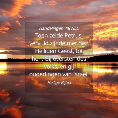 Picture 04 - Handelingen 4:8 NLD - Toen zeide Petrus, vervuld zijnde met den - Bible Verse Picture