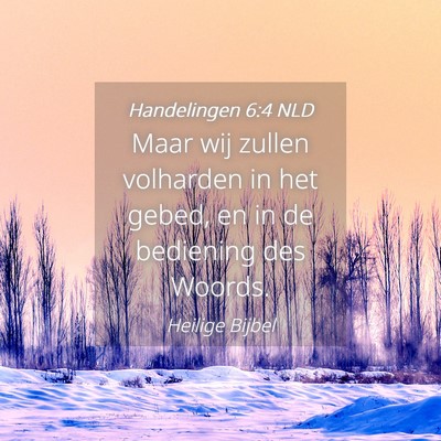 Picture 04 - Handelingen 6:4 NLD - Maar wij zullen volharden in het gebed, en in de - Bible Verse Picture