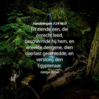 Picture 04 - Handelingen 7:24 NLD - En ziende een, die onrecht leed, beschermde hij - Bible Verse Picture