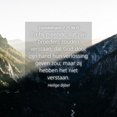 Picture 04 - Handelingen 7:25 NLD - En hij meende, dat zijn broeders zouden verstaan, - Bible Verse Picture