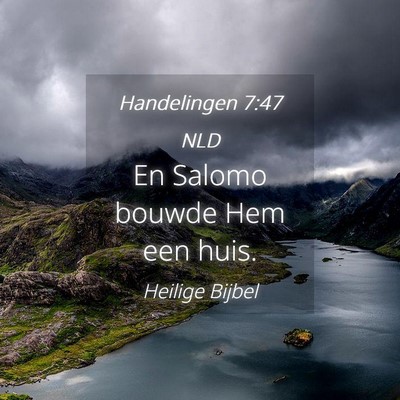 Picture 04 - Handelingen 7:47 NLD - En Salomo bouwde Hem een - Bible Verse Picture