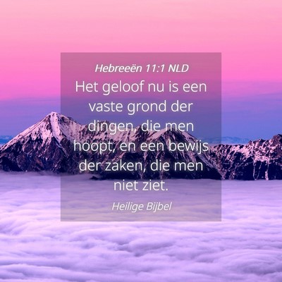 Picture 04 - Hebreeën 11:1 NLD - Het geloof nu is een vaste grond der dingen, die - Bible Verse Picture