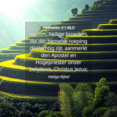 Picture 04 - Hebreeën 3:1 NLD - Hierom, heilige broeders, die der hemelse roeping - Bible Verse Picture
