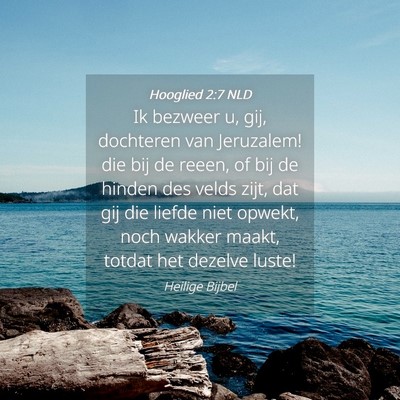 Picture 04 - Hooglied 2:7 NLD - Ik bezweer u, gij, dochteren van Jeruzalem! die - Bible Verse Picture