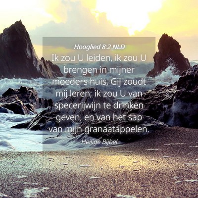Picture 04 - Hooglied 8:2 NLD - Ik zou U leiden, ik zou U brengen in mijner - Bible Verse Picture