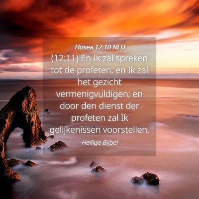 Picture 04 - Hosea 12:10 NLD - (12:11) En Ik zal spreken tot de profeten, en Ik - Bible Verse Picture