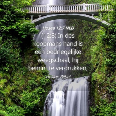 Picture 04 - Hosea 12:7 NLD - (12:8) In des koopmans hand is een bedriegelijke - Bible Verse Picture
