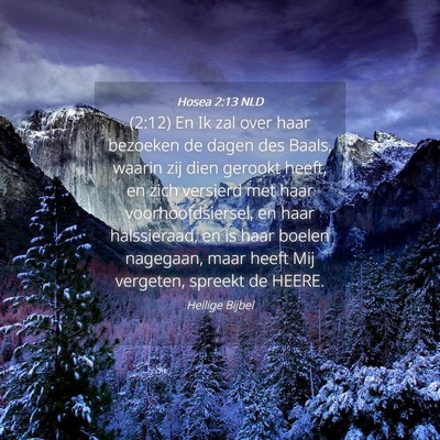 Picture 04 - Hosea 2:13 NLD - (2:12) En Ik zal over haar bezoeken de dagen des - Bible Verse Picture