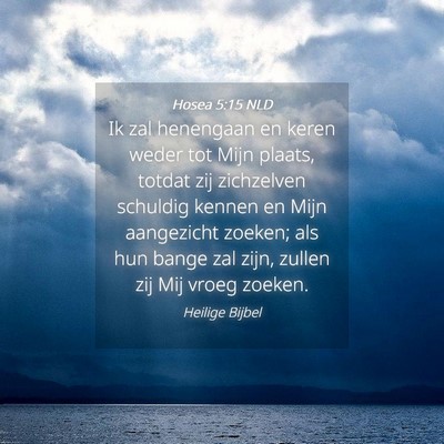Picture 04 - Hosea 5:15 NLD - Ik zal henengaan en keren weder tot Mijn plaats, - Bible Verse Picture