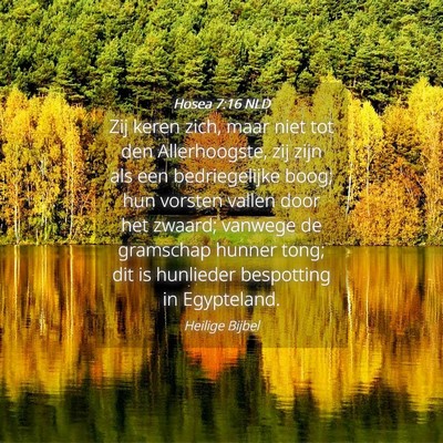 Picture 04 - Hosea 7:16 NLD - Zij keren zich, maar niet tot den Allerhoogste, - Bible Verse Picture