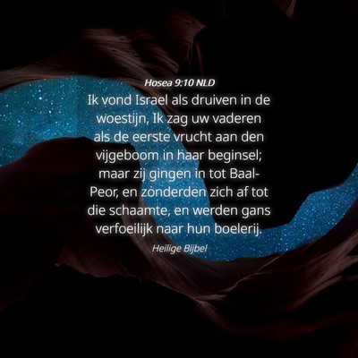 Picture 04 - Hosea 9:10 NLD - Ik vond Israel als druiven in de woestijn, Ik zag - Bible Verse Picture
