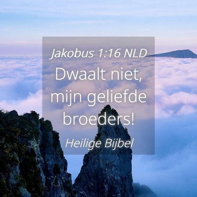Picture 04 - Jakobus 1:16 NLD - Dwaalt niet, mijn geliefde - Bible Verse Picture
