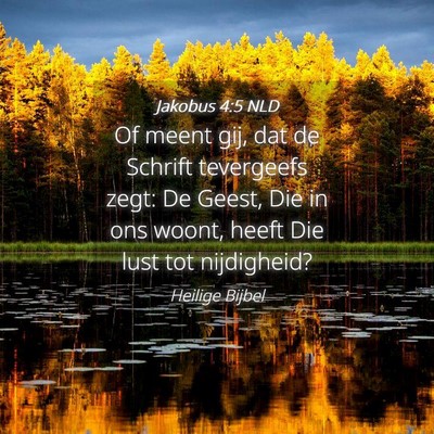 Picture 04 - Jakobus 4:5 NLD - Of meent gij, dat de Schrift tevergeefs zegt: De - Bible Verse Picture