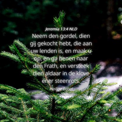 Picture 04 - Jeremia 13:4 NLD - Neem den gordel, dien gij gekocht hebt, die aan - Bible Verse Picture