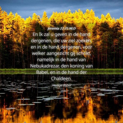 Picture 04 - Jeremia 22:25 NLD - En Ik zal u geven in de hand dergenen, die uw - Bible Verse Picture
