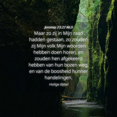 Picture 04 - Jeremia 23:22 NLD - Maar zo zij in Mijn raad hadden gestaan, zo - Bible Verse Picture