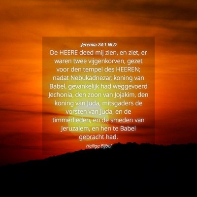 Picture 04 - Jeremia 24:1 NLD - De HEERE deed mij zien, en ziet, er waren twee - Bible Verse Picture