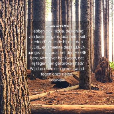 Picture 04 - Jeremia 26:19 NLD - Hebben ook Hizkia, de koning van Juda, en gans - Bible Verse Picture