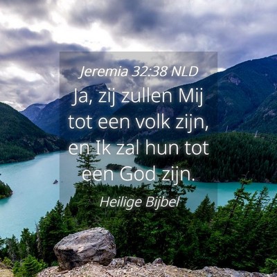 Picture 04 - Jeremia 32:38 NLD - Ja, zij zullen Mij tot een volk zijn, en Ik zal - Bible Verse Picture