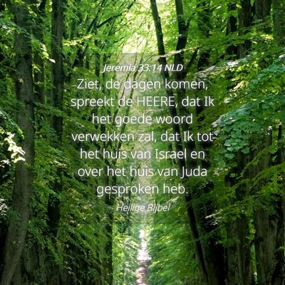 Picture 04 - Jeremia 33:14 NLD - Ziet, de dagen komen, spreekt de HEERE, dat Ik - Bible Verse Picture