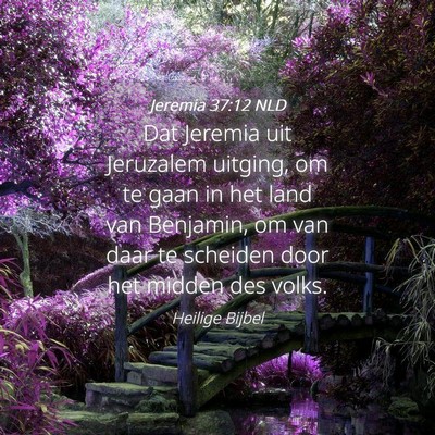 Picture 04 - Jeremia 37:12 NLD - Dat Jeremia uit Jeruzalem uitging, om te gaan in - Bible Verse Picture