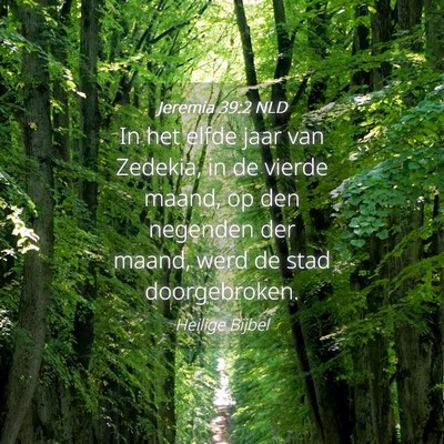 Picture 04 - Jeremia 39:2 NLD - In het elfde jaar van Zedekia, in de vierde - Bible Verse Picture