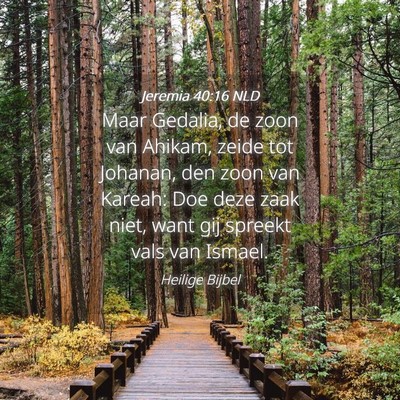 Picture 04 - Jeremia 40:16 NLD - Maar Gedalia, de zoon van Ahikam, zeide tot - Bible Verse Picture