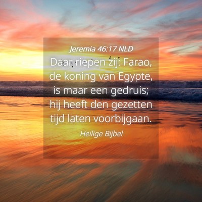 Picture 04 - Jeremia 46:17 NLD - Daar riepen zij: Farao, de koning van Egypte, is - Bible Verse Picture