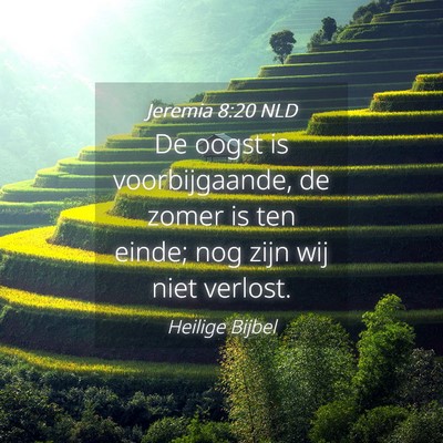 Picture 04 - Jeremia 8:20 NLD - De oogst is voorbijgaande, de zomer is ten einde; - Bible Verse Picture
