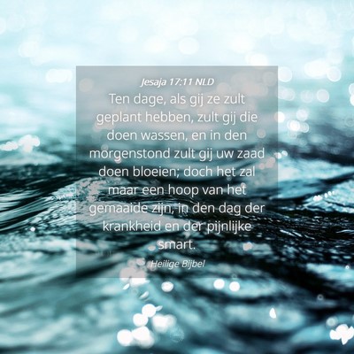 Picture 04 - Jesaja 17:11 NLD - Ten dage, als gij ze zult geplant hebben, zult - Bible Verse Picture