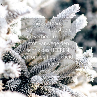 Picture 04 - Jesaja 2:10 NLD - Ga in den rotssteen, en verberg u in het stof, - Bible Verse Picture