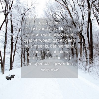Picture 04 - Jesaja 23:1 NLD - De last van Tyrus. Huilt, gij schepen van Tarsis! - Bible Verse Picture