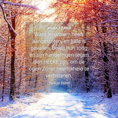 Picture 04 - Jesaja 3:8 NLD - Want Jeruzalem heeft aangestoten, en Juda is - Bible Verse Picture