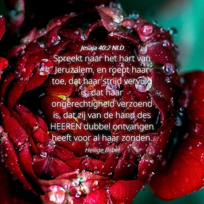 Picture 04 - Jesaja 40:2 NLD - Spreekt naar het hart van Jeruzalem, en roept - Bible Verse Picture