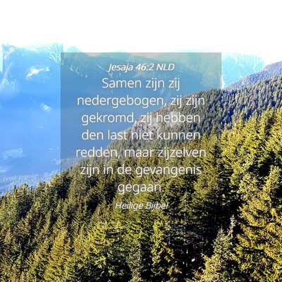 Picture 04 - Jesaja 46:2 NLD - Samen zijn zij nedergebogen, zij zijn gekromd, - Bible Verse Picture