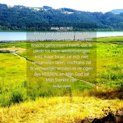 Picture 04 - Jesaja 49:5 NLD - En nu zegt de HEERE, Die Mij Zich van moeders - Bible Verse Picture