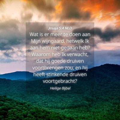 Picture 04 - Jesaja 5:4 NLD - Wat is er meer te doen aan Mijn wijngaard, - Bible Verse Picture
