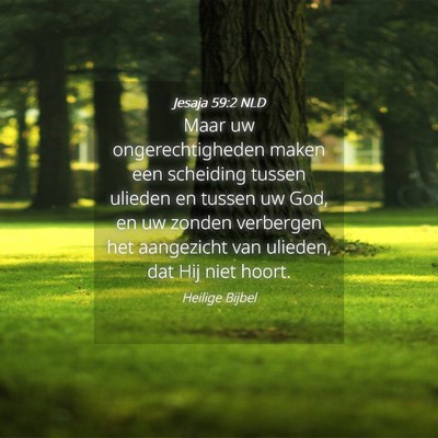 Picture 04 - Jesaja 59:2 NLD - Maar uw ongerechtigheden maken een scheiding - Bible Verse Picture