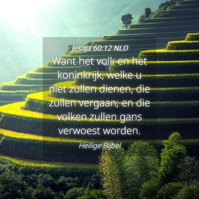 Picture 04 - Jesaja 60:12 NLD - Want het volk en het koninkrijk, welke u niet - Bible Verse Picture