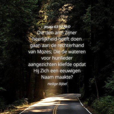 Picture 04 - Jesaja 63:12 NLD - Die den arm Zijner heerlijkheid heeft doen gaan - Bible Verse Picture