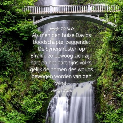 Picture 04 - Jesaja 7:2 NLD - Als men den huize Davids boodschapte, zeggende: - Bible Verse Picture
