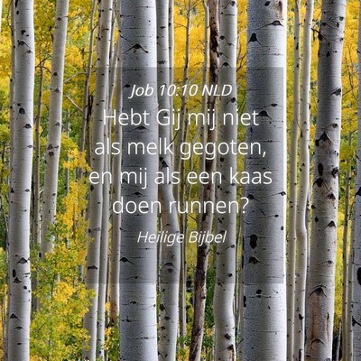 Picture 04 - Job 10:10 NLD - Hebt Gij mij niet als melk gegoten, en mij als - Bible Verse Picture