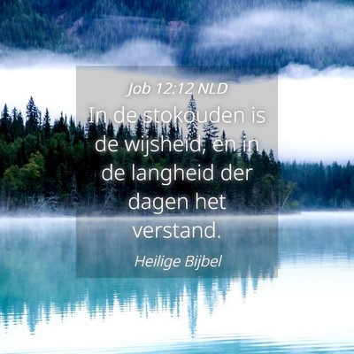 Picture 04 - Job 12:12 NLD - In de stokouden is de wijsheid, en in de langheid - Bible Verse Picture