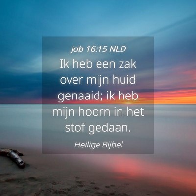Picture 04 - Job 16:15 NLD - Ik heb een zak over mijn huid genaaid; ik heb - Bible Verse Picture